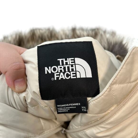The North Face Women's Downtown Parka‎ Jacket Vintage White Size XXL *Flaws - Picture 15 of 16